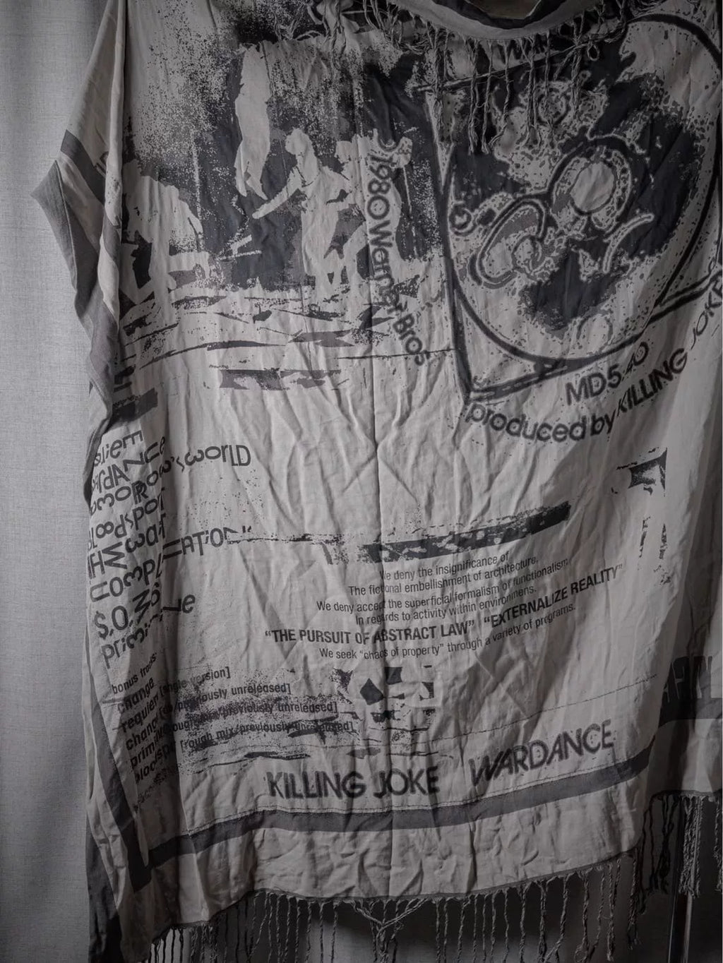 Julius_7 SS11 Killing Joke jacquard scarf large shawl