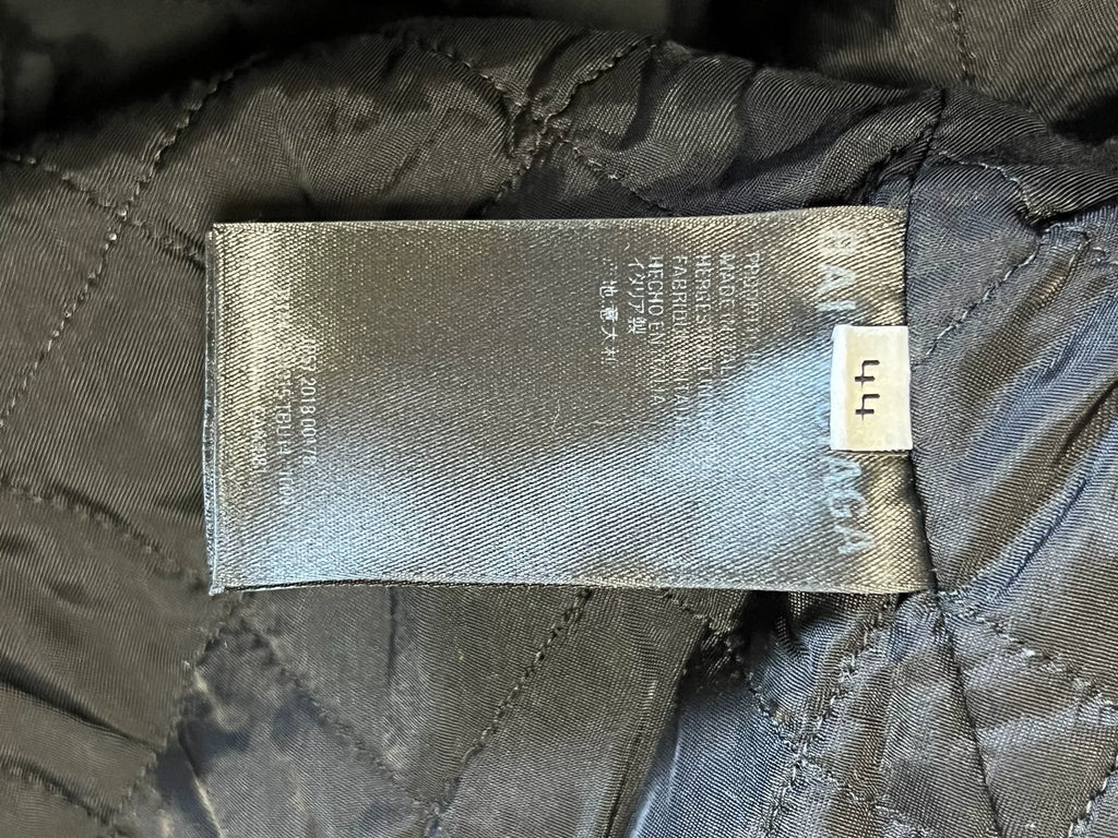 Balenciaga Men's Black Logo Zip-Up Jacket