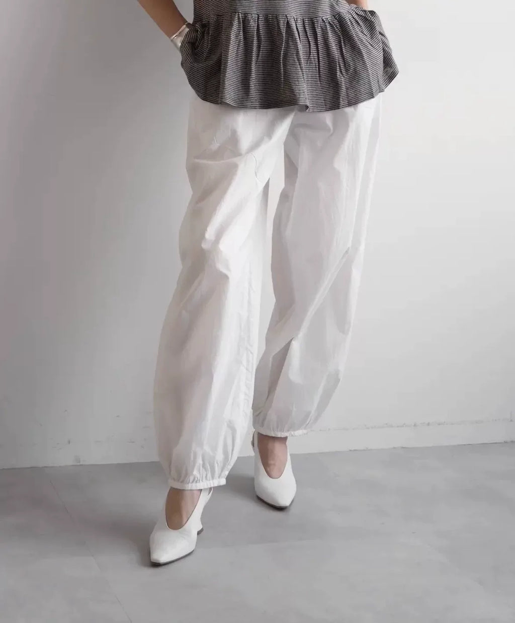 Dries Van Noten White Vintage Balloon Pants