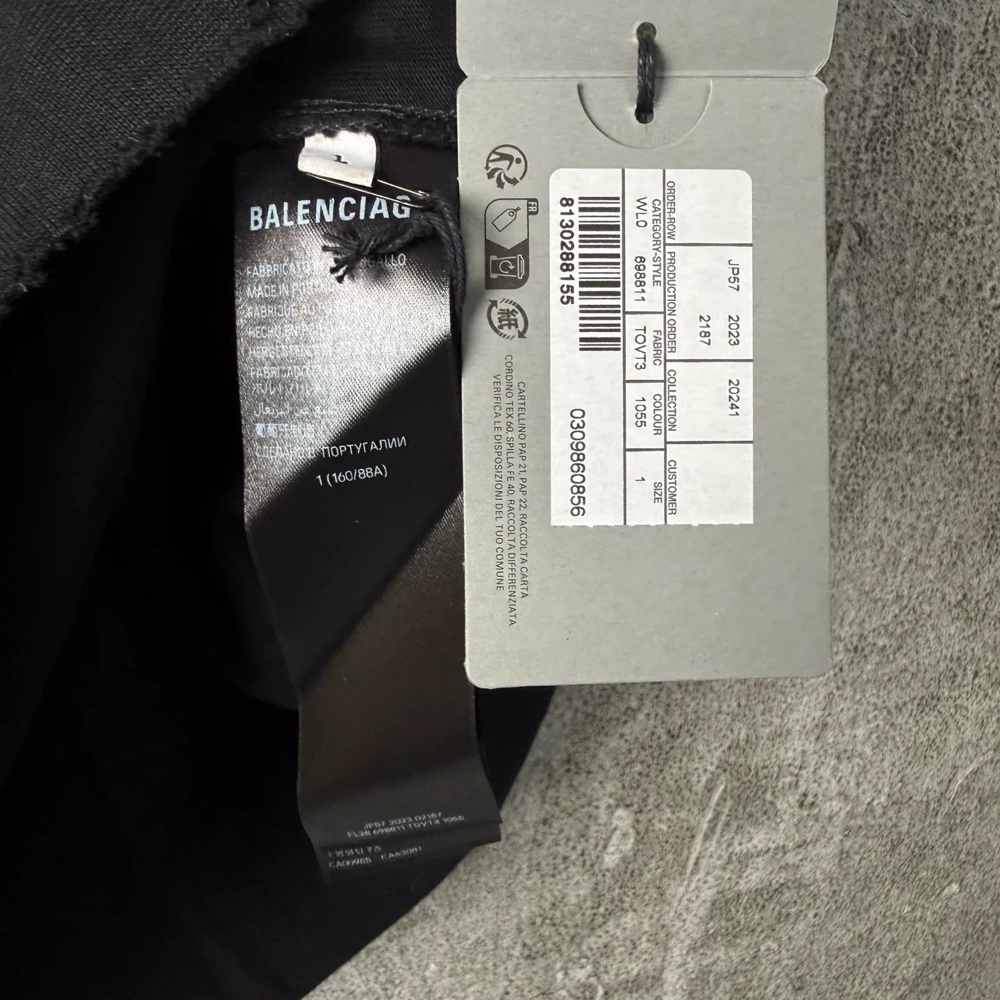 Balenciaga Night Scene Paris Eiffel Tower Flame Letter Logo Distressed Destroyed Short-Sleeve Shirt