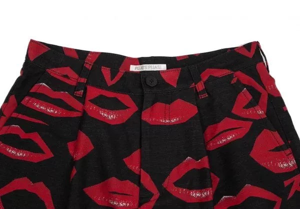 Issey Miyake Vintage Lip Print Shorts