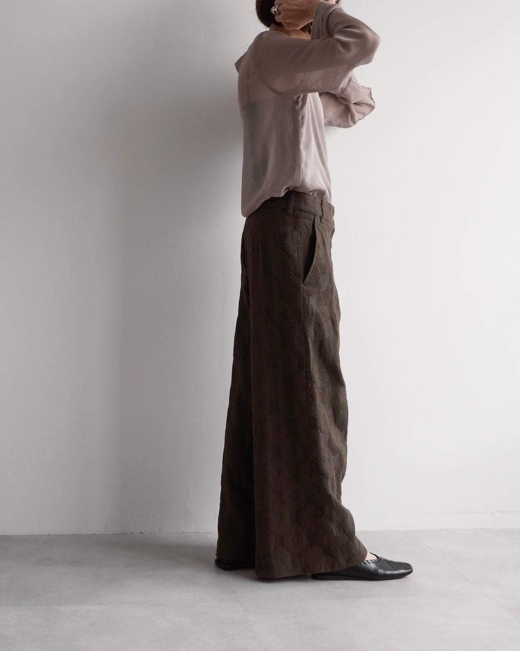 Dries Van Noten Floral Jacquard Wide-Leg Trousers