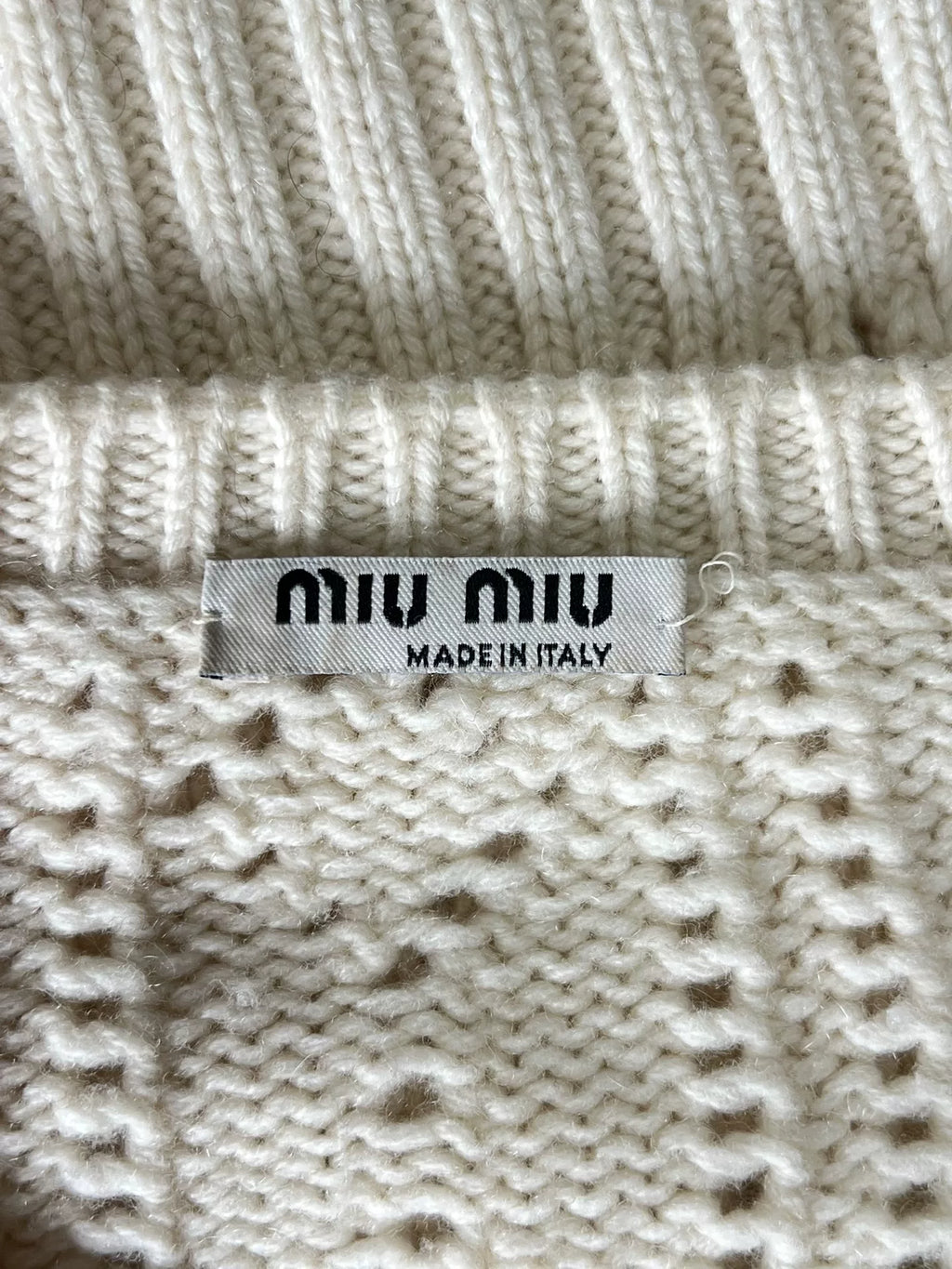 Miu Miu Knit Rhinestone Sweater