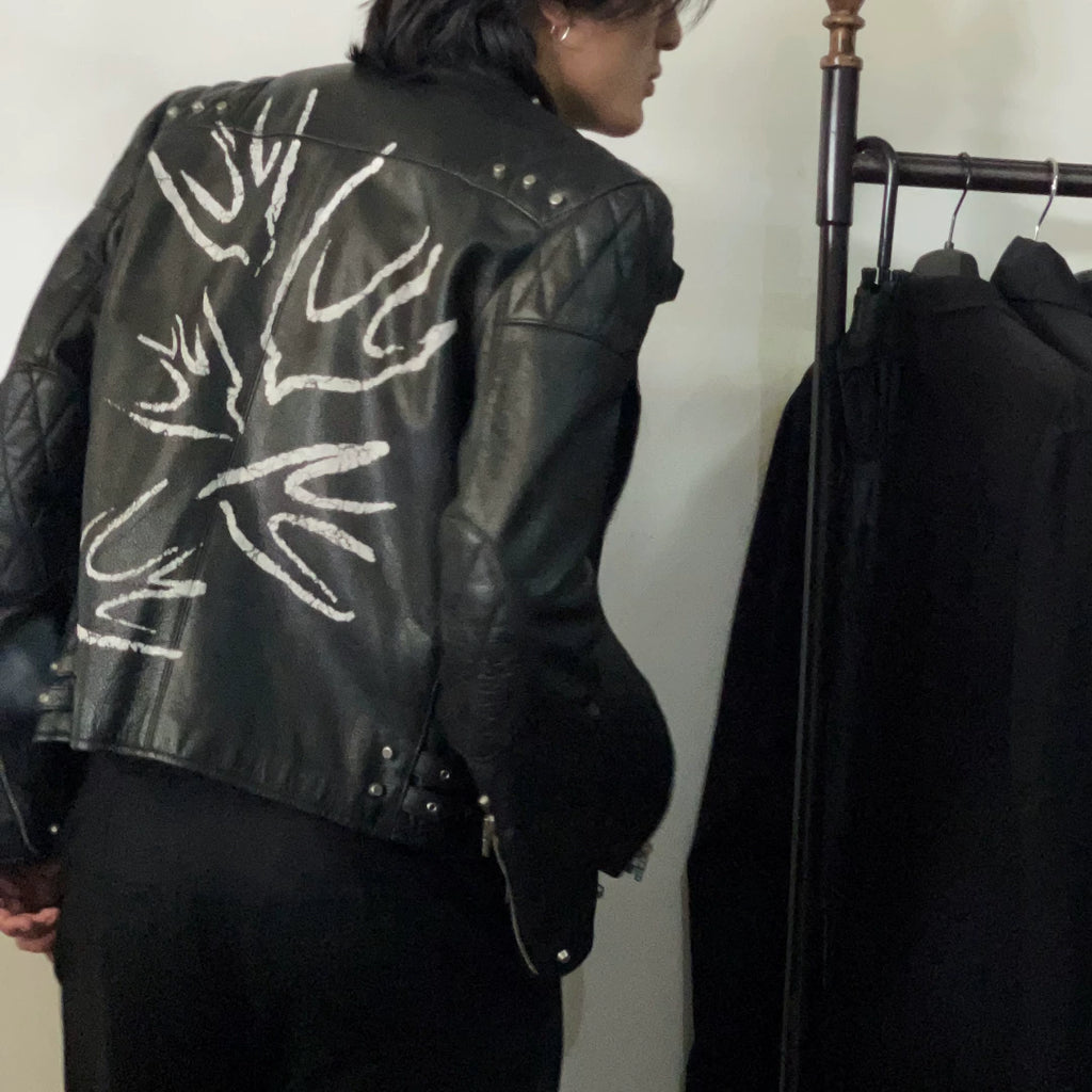 Alexander McQueen Swallow Leather Jacket