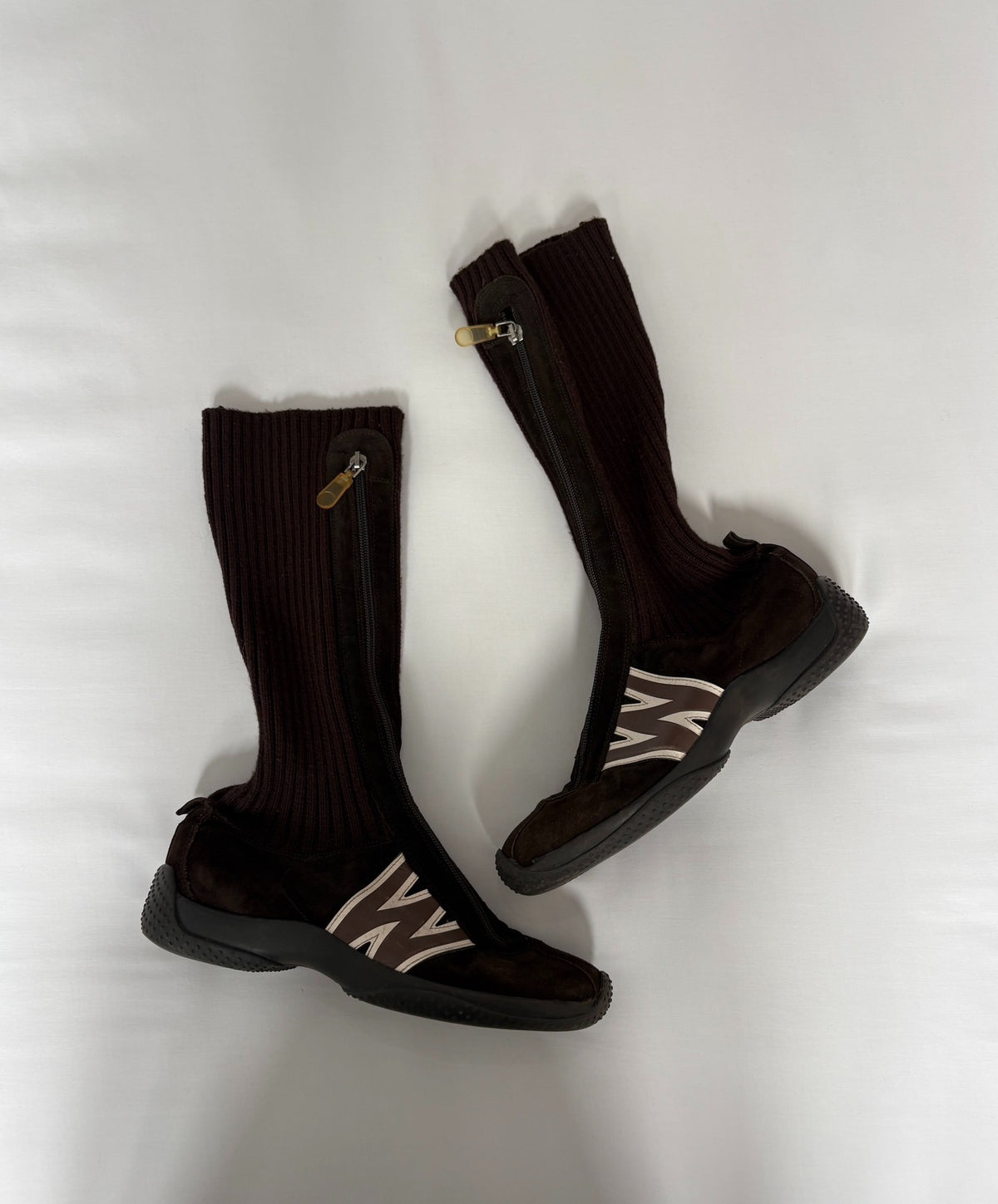 Walter van Beirendonck Knit Patchwork Boxing Boots