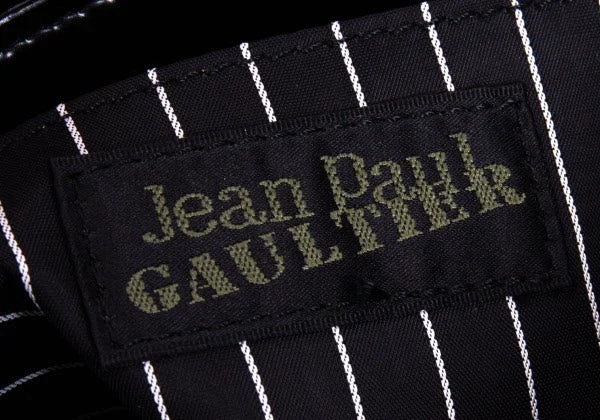 Jean Paul Gaultier Black leather rivet‑decorated under‑arm bag