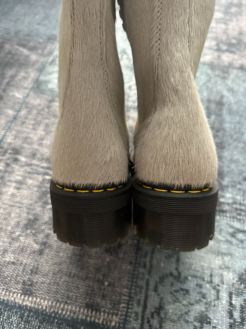 Rick Owens x Dr. Martens collaboration horsehair riding boots