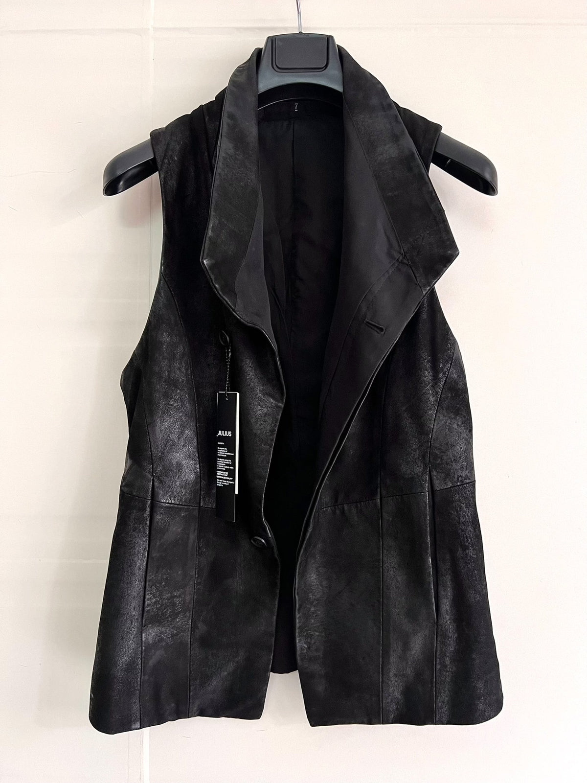 Julius_7 Distressed Lamb Leather Vest