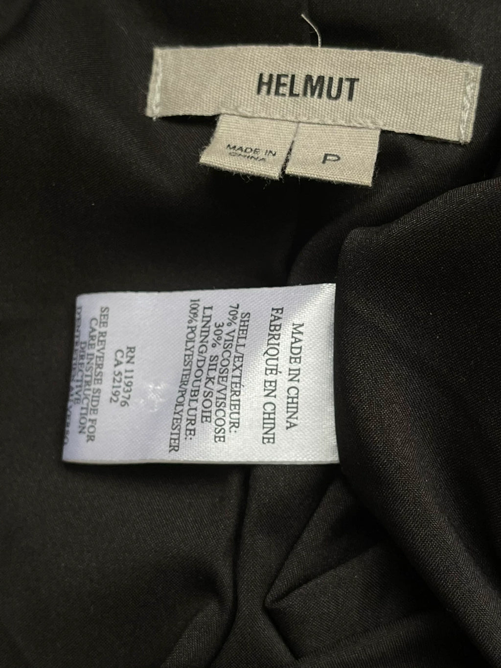 Helmut Lang Irregular Collar Silk Suit Jacket