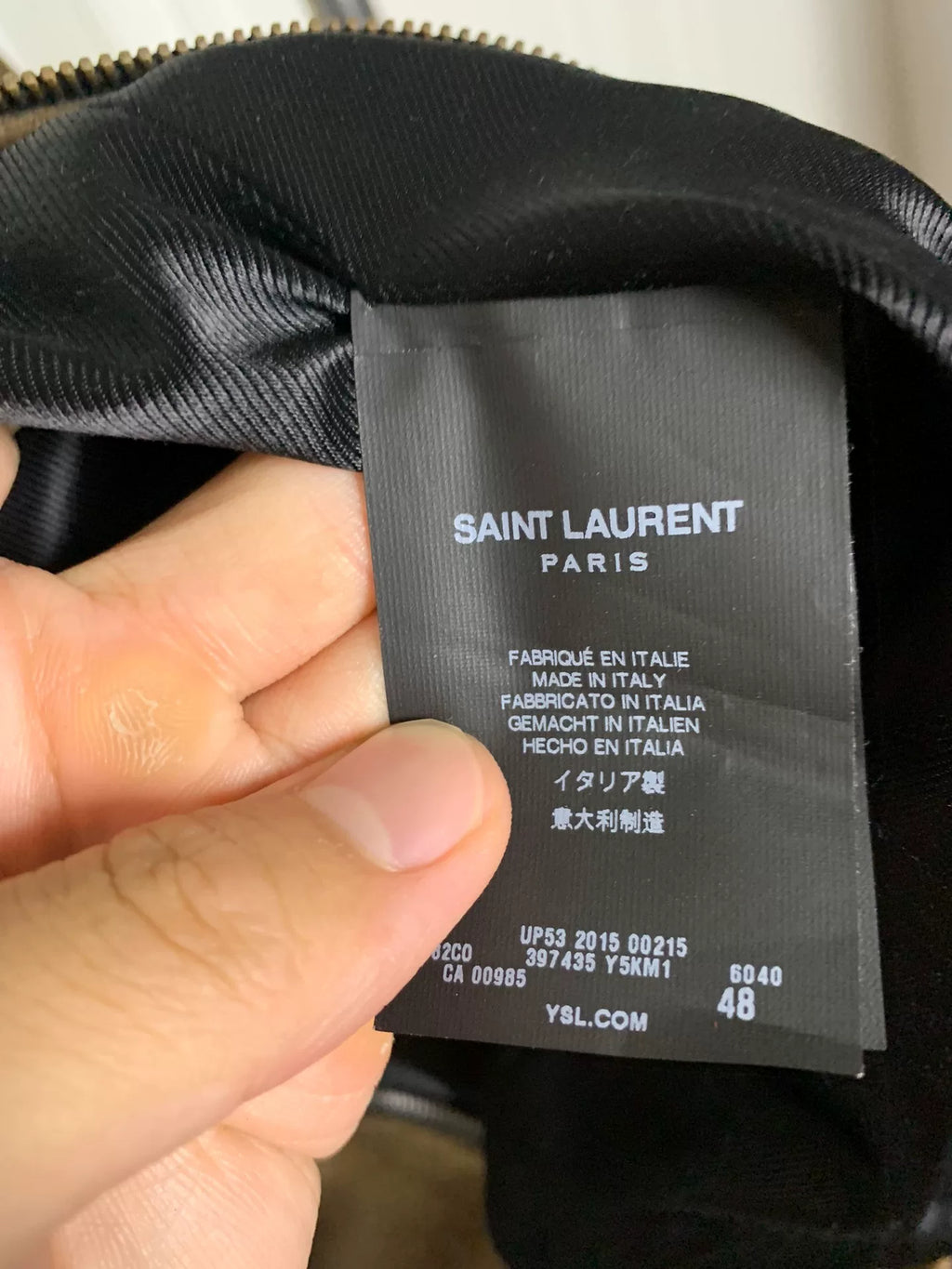 Saint Laurent 15FW Brown Suede Racer Jacket