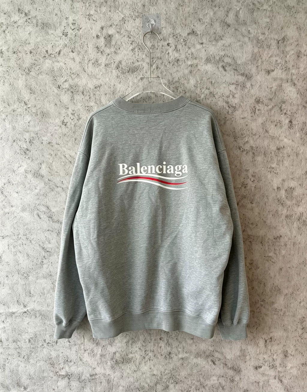 Balenciaga Grey Coca-Cola Print Crew Neck Sweater