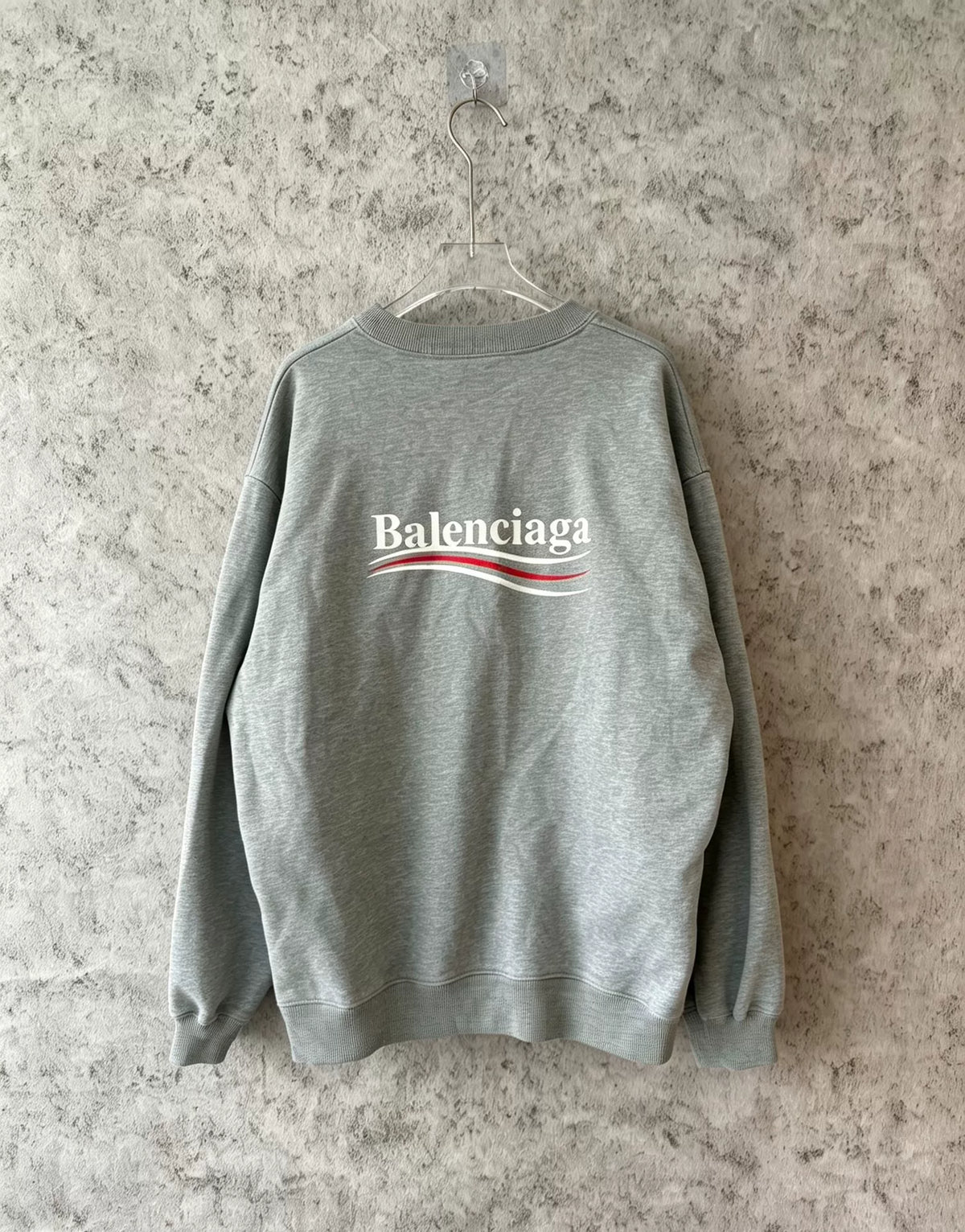 Balenciaga Grey Coca-Cola Print Crew Neck Sweater