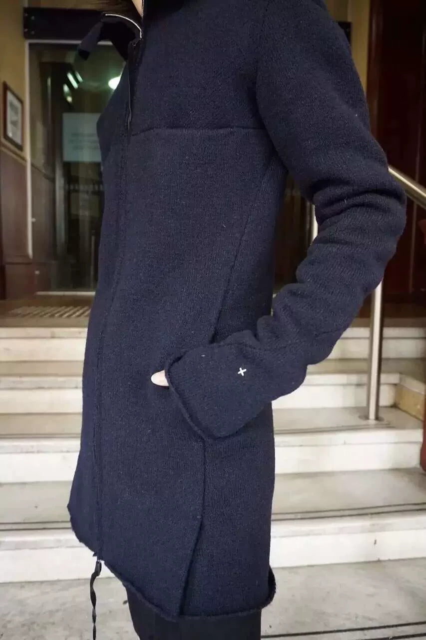 M.A+ Deep Blue Classic Cross Cut Wool Pilot Jacket
