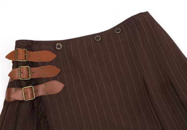 Jean Paul Gaultier Vintage Brown Striped Skirt