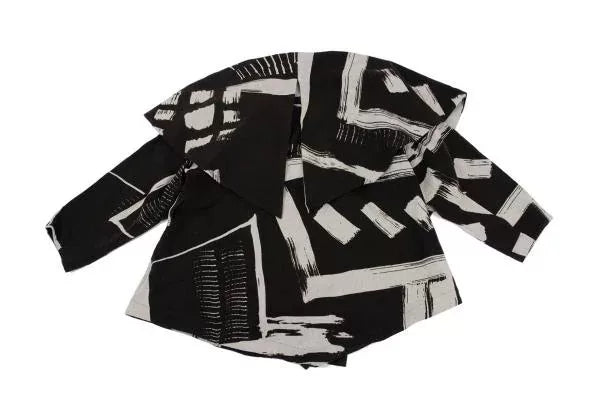 Issey Miyake Vintage Black & White Patterned Top