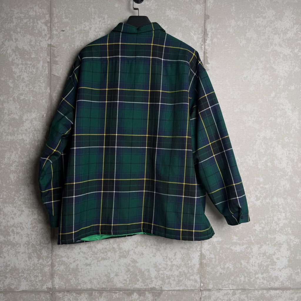 Prada Green Plaid Wool Flannel Jacket