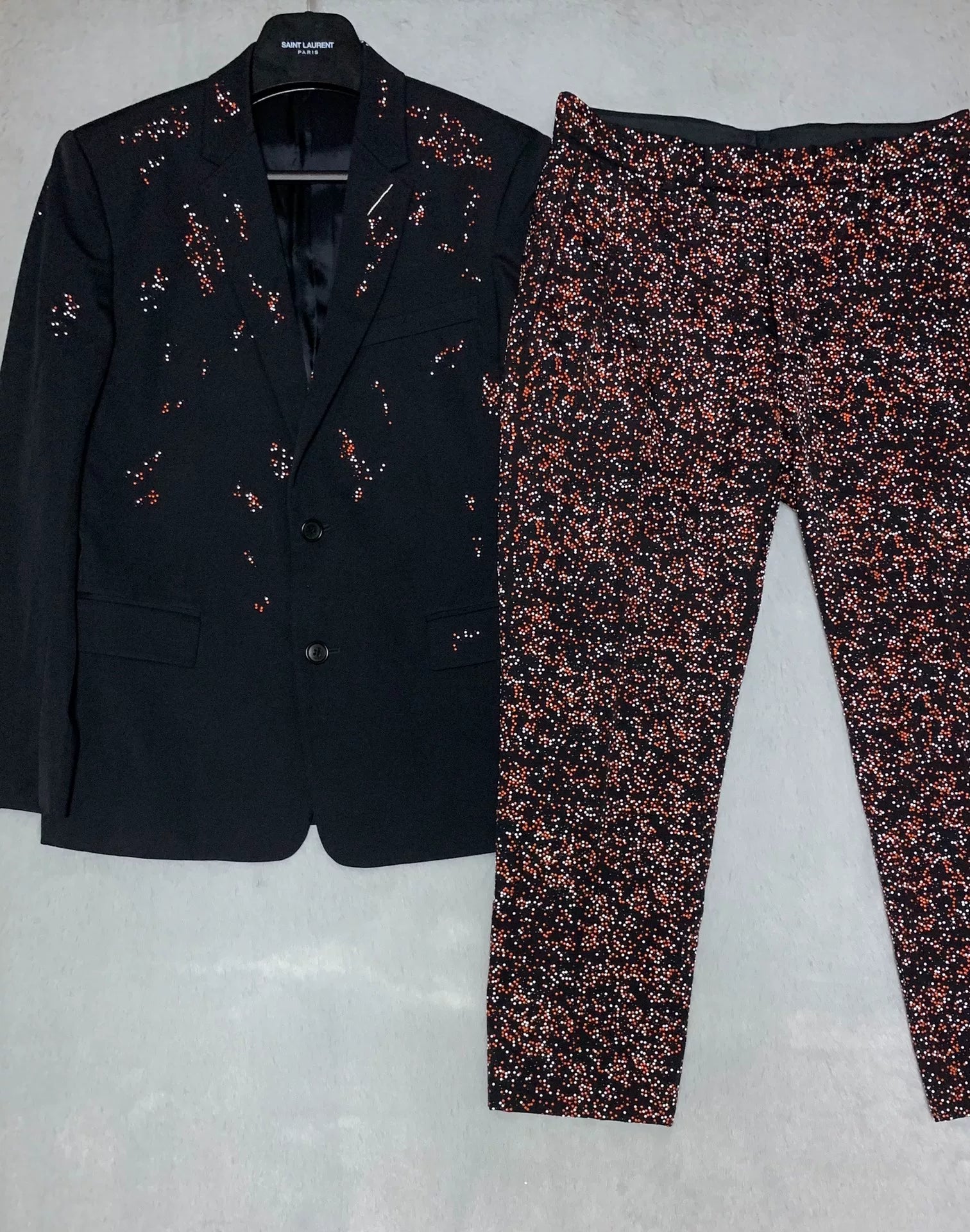 Dior Homme 17FW Black Studded Suit
