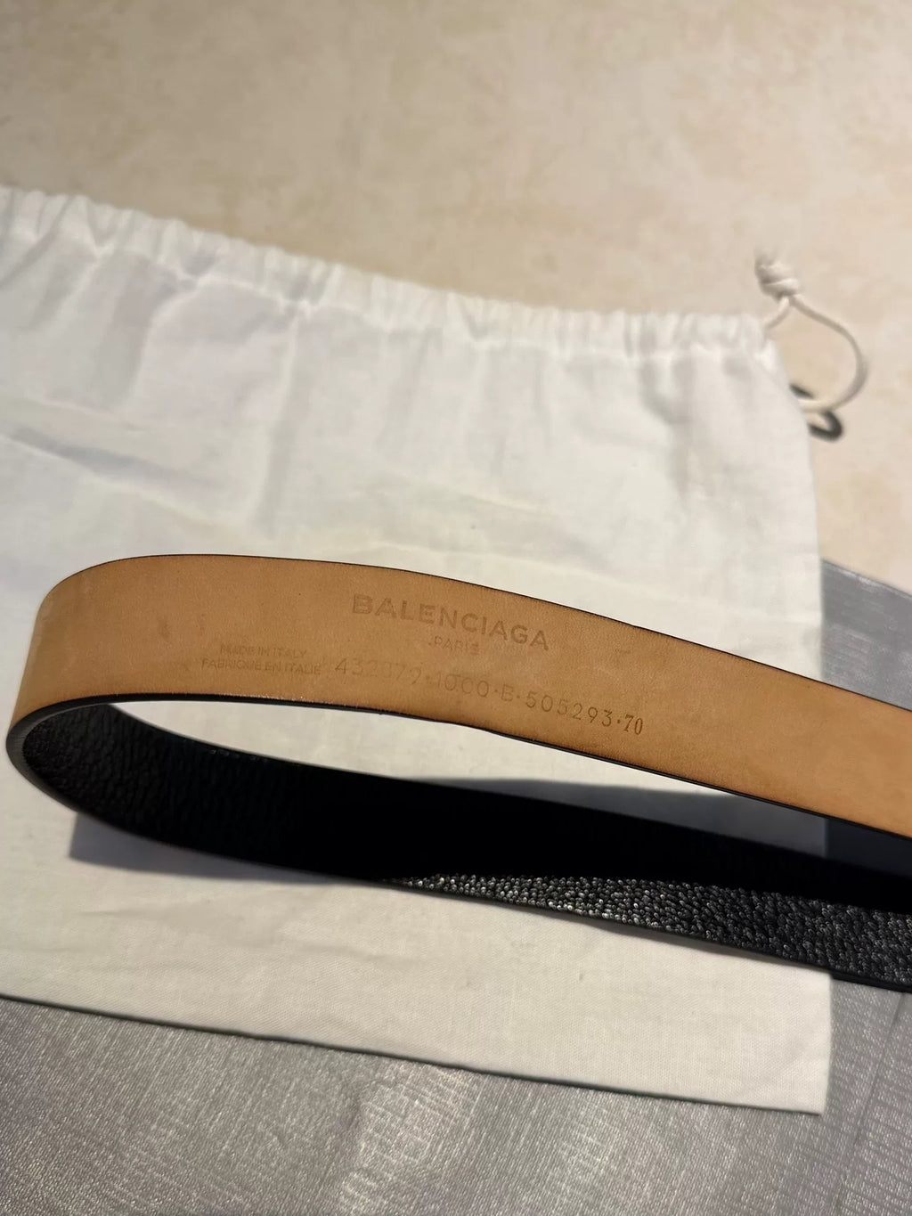 Balenciaga Studded Black Belt