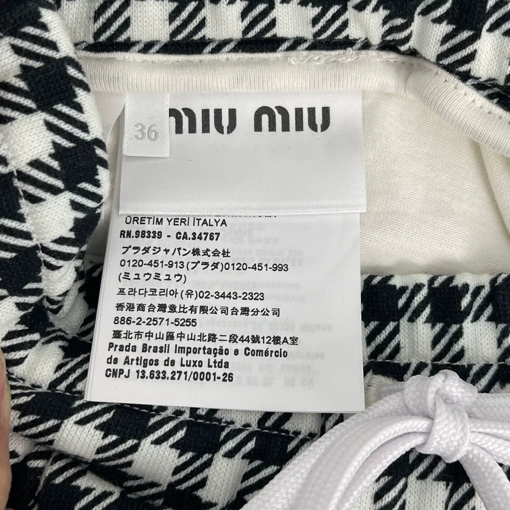 Miu Miu embroidered plaid shorts