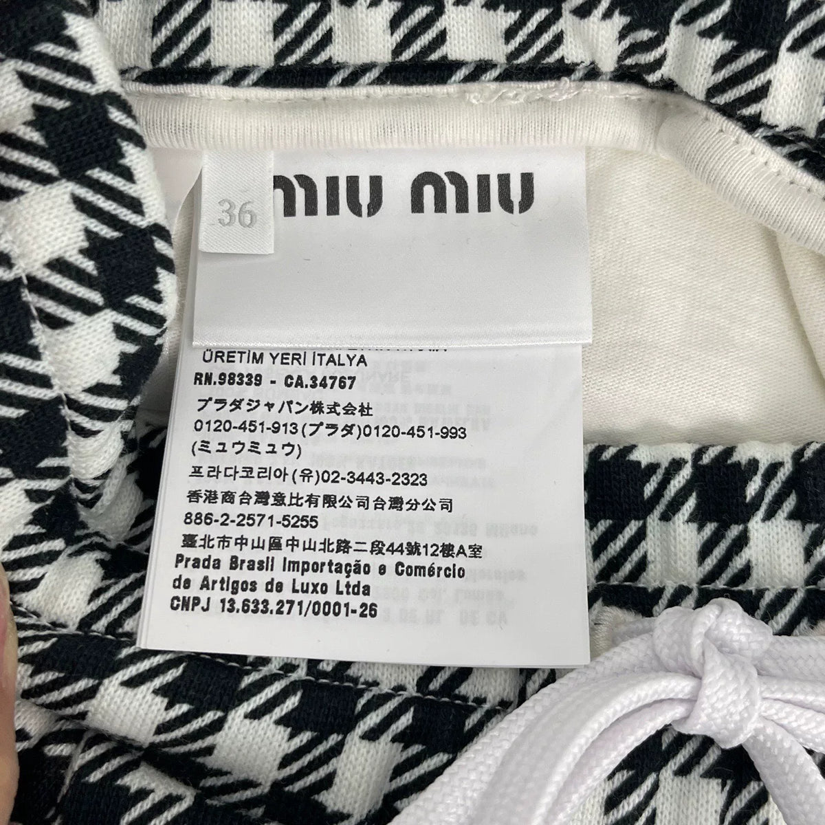 Miu Miu embroidered plaid shorts