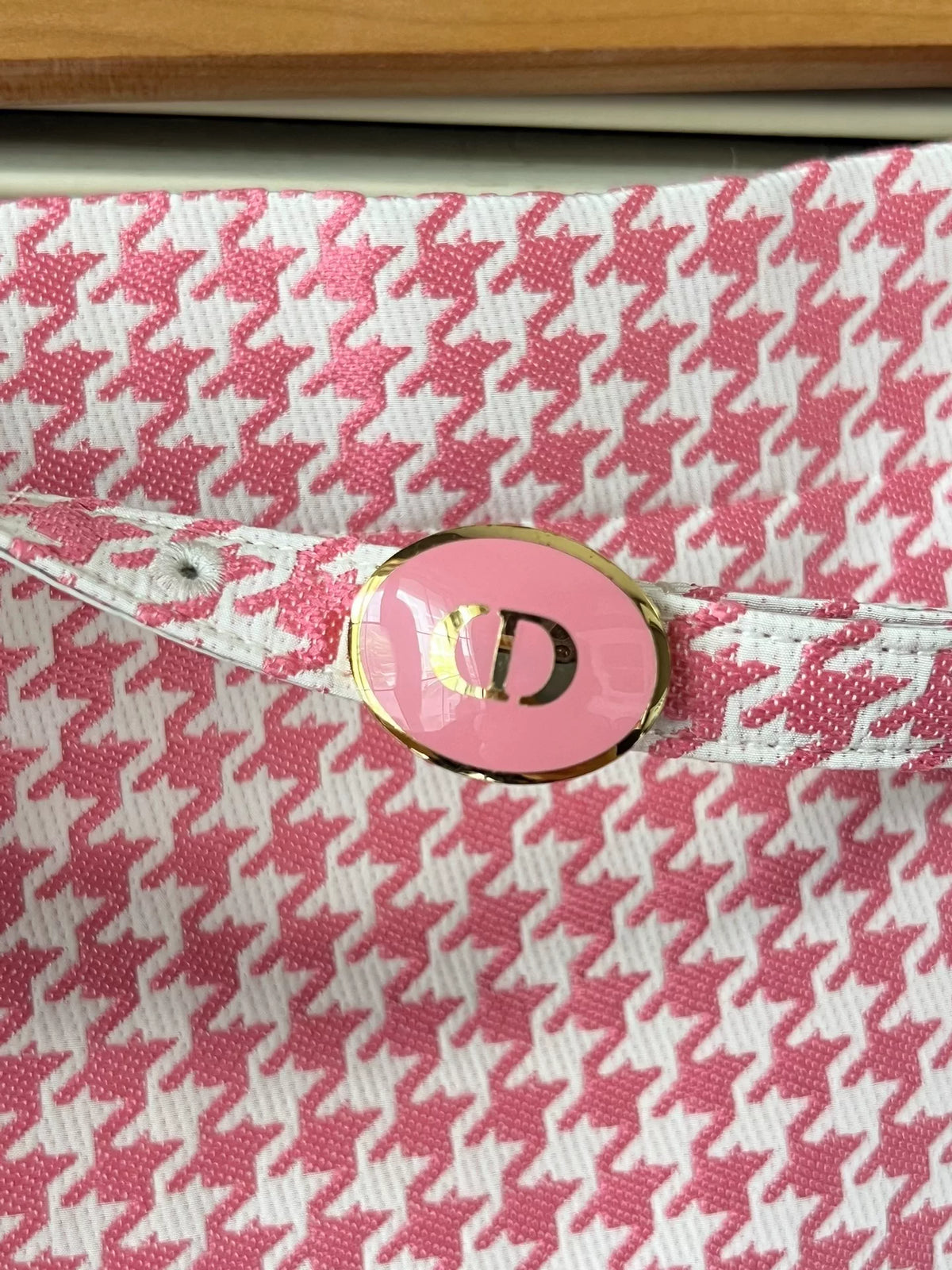 Dior Pink Houndstooth Mini Skirt