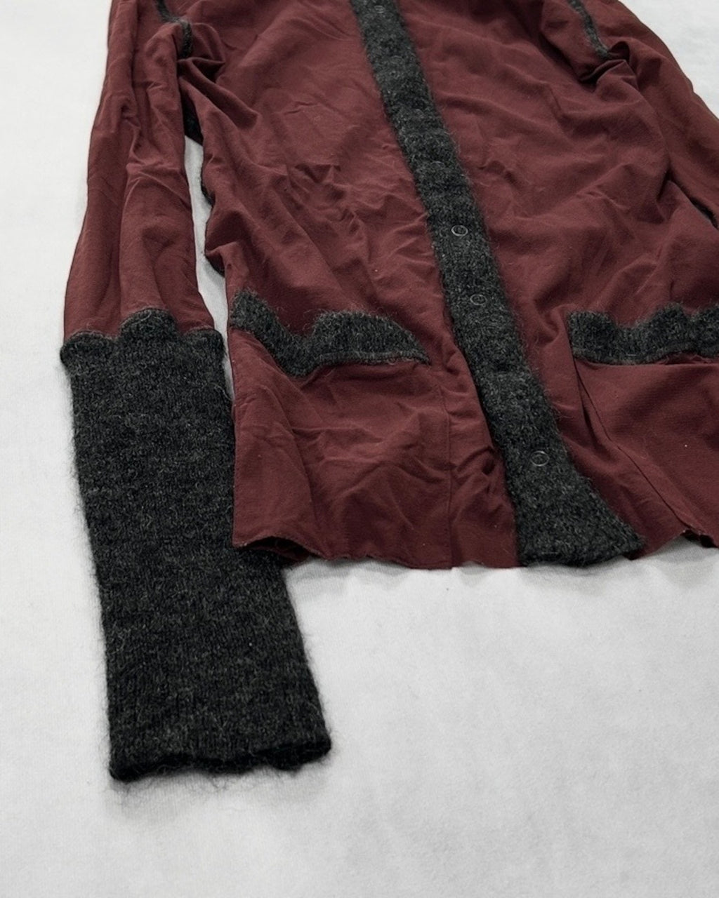 Jean Paul Gaultier Faux Fur Mesh Knit Sweater