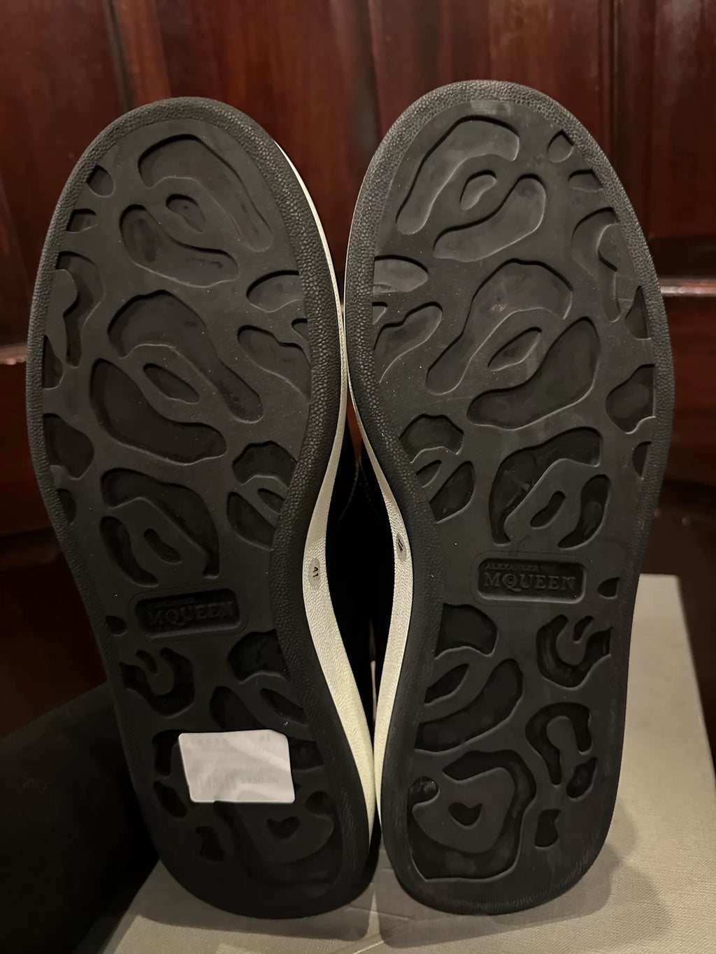 Alexander McQueen Black 3M Reflective Eight-Pointed Star Skull Chunky Sole Slip-On Sneakers