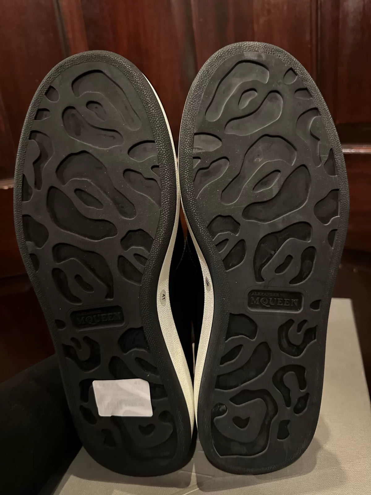 Alexander McQueen Black 3M Reflective Eight-Pointed Star Skull Chunky Sole Slip-On Sneakers