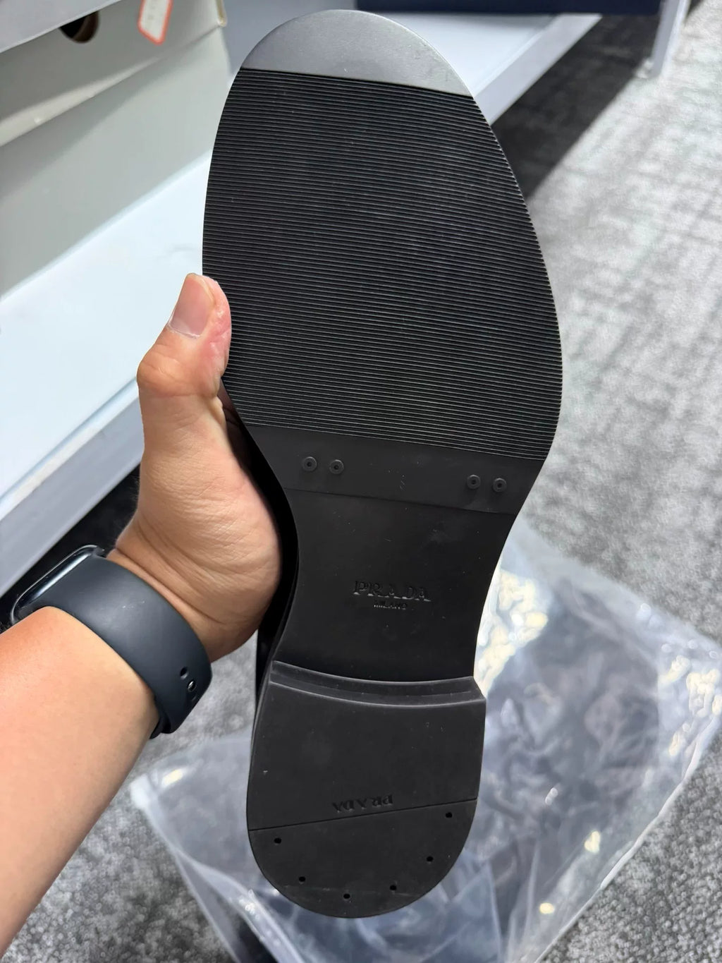 Prada men's leather shoes