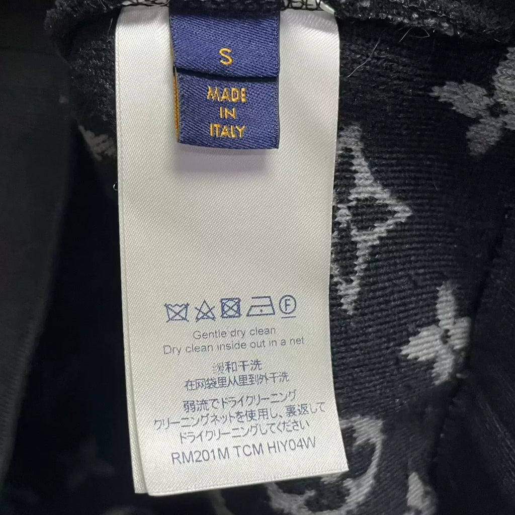 Louis Vuitton Black All-Over Jacquard Fleece Jacket