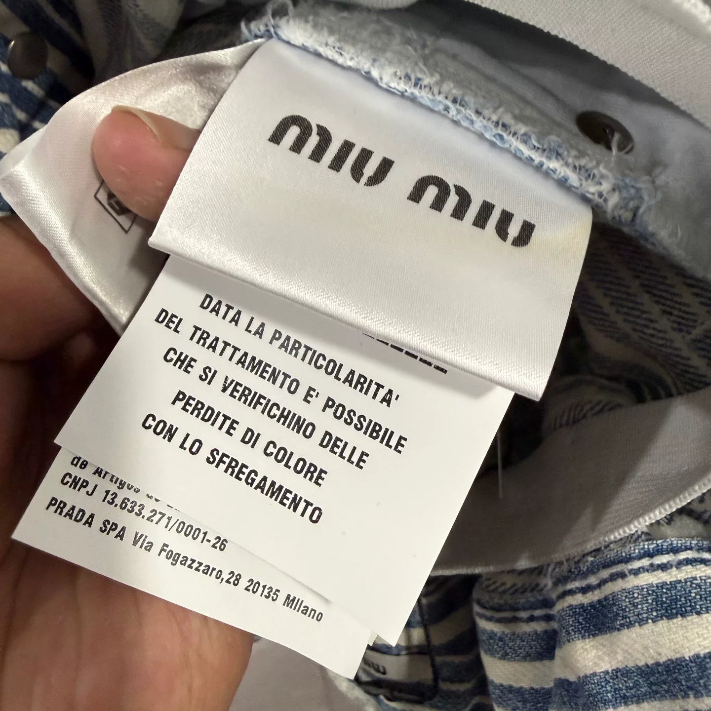 Miu Miu Striped Shorts
