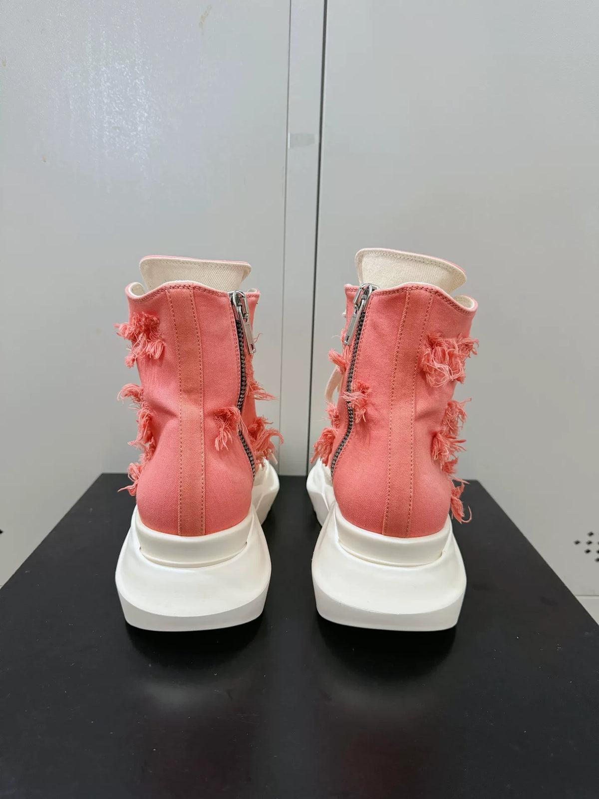 Rick Owens Dirty Pink Tank Sole Large Converse Sneakers
