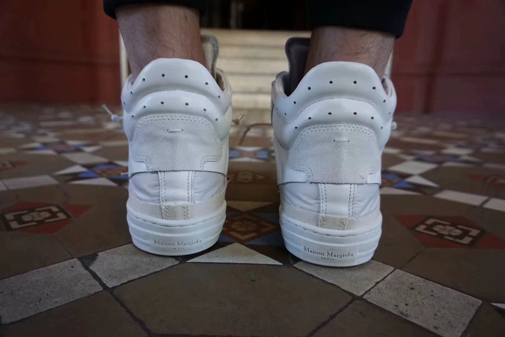 Maison Margiela White Deconstructed Buckle Sneakers