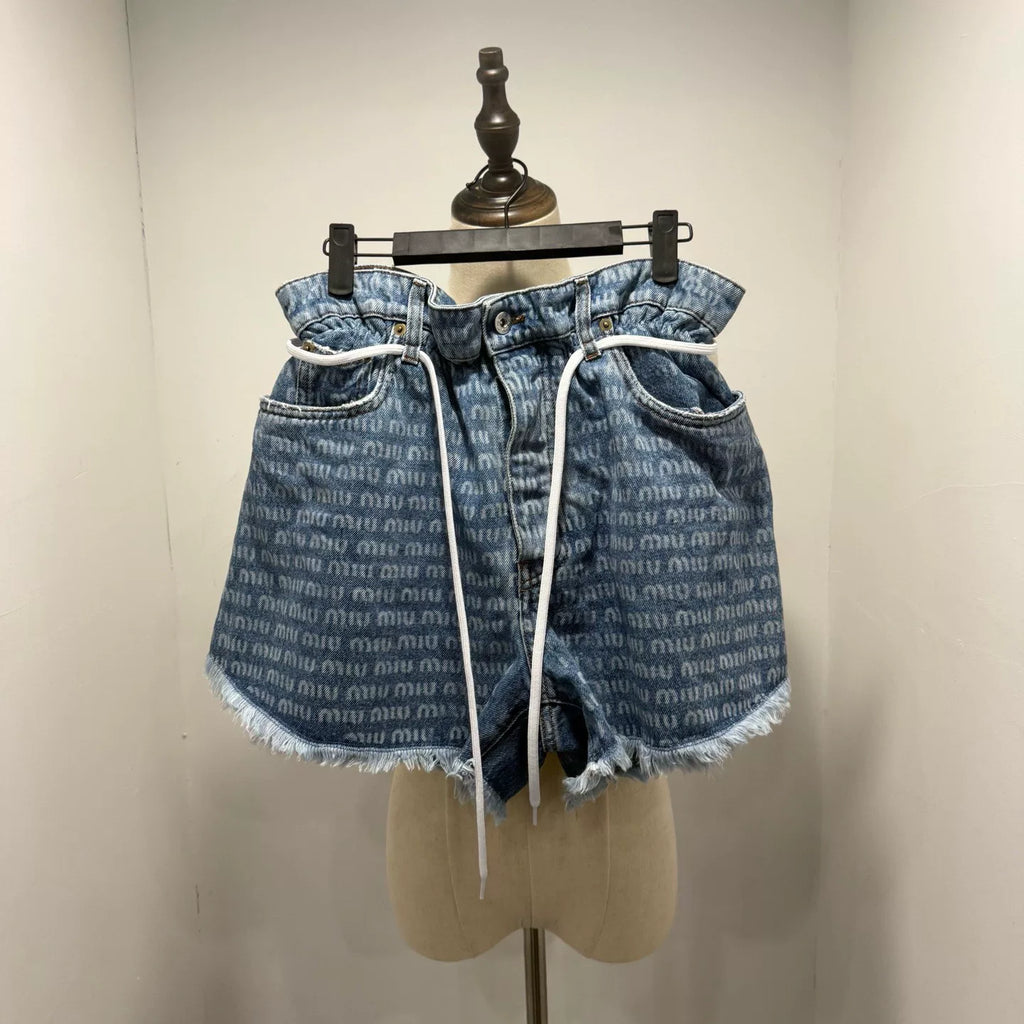 Miu Miu All-Over Print Shorts