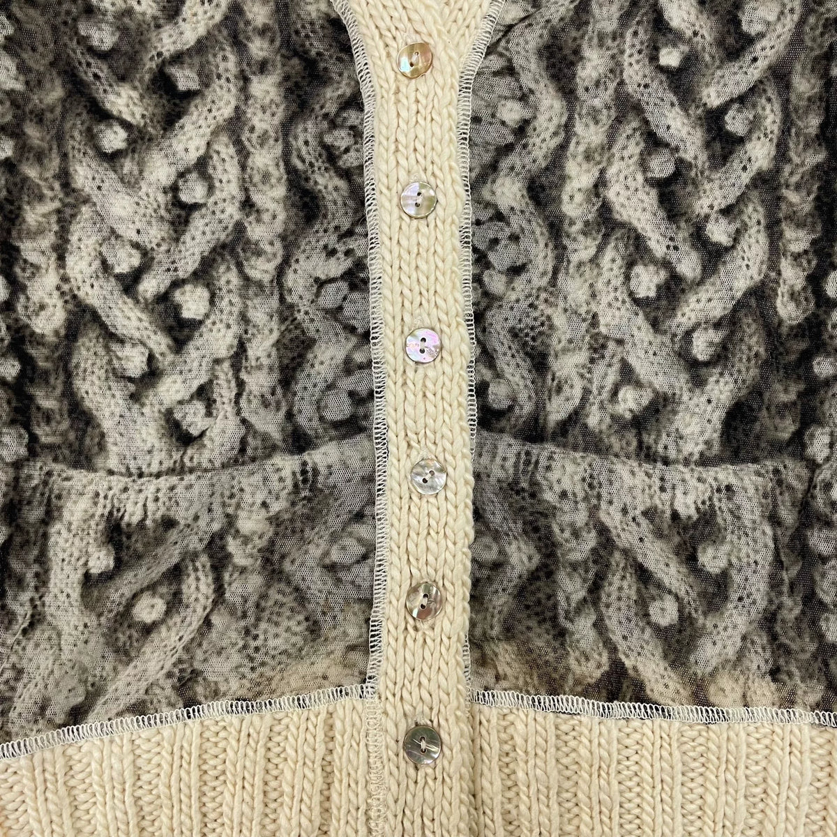 Jean Paul Gaultier’s Maille Fall/Winter 2004 elastic Trompe l’œil cardigan