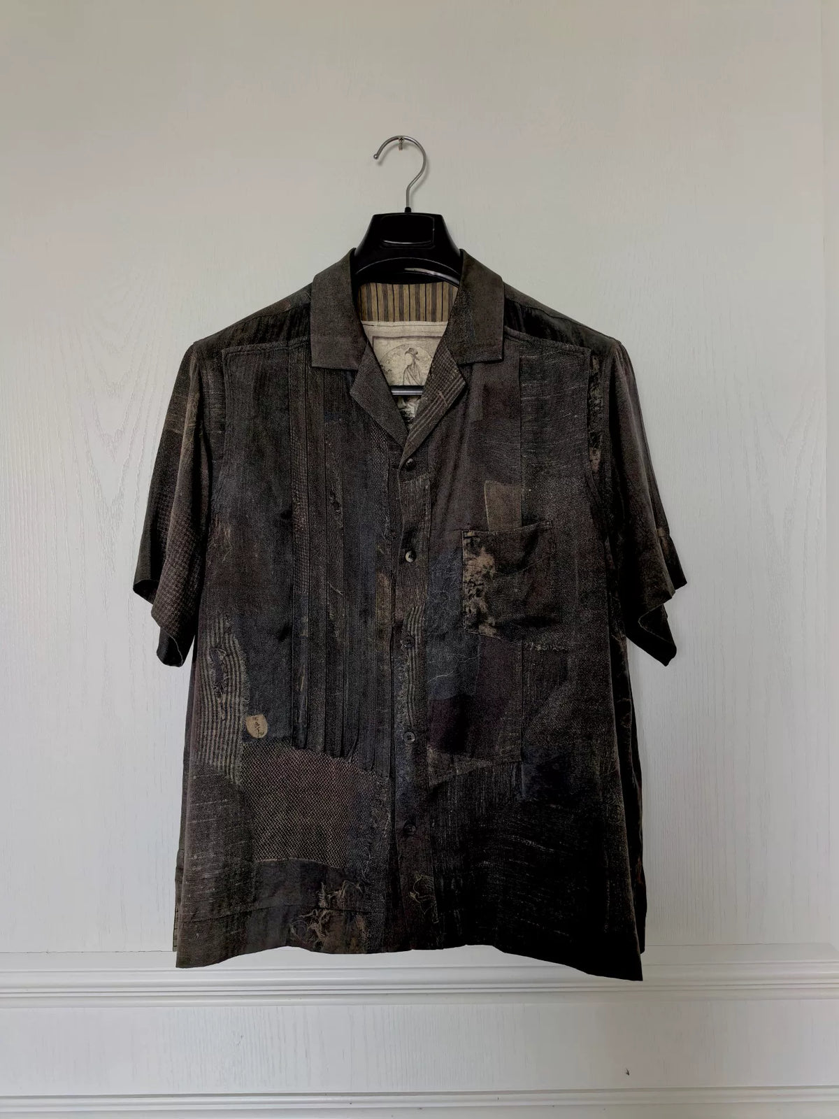 Ziggy Chen SS24 Vintage Book Ji Tan Silk Short Sleeve Shirt