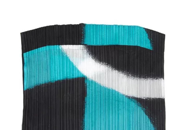 Issey Miyake Vintage Blue Floral Pleated Top