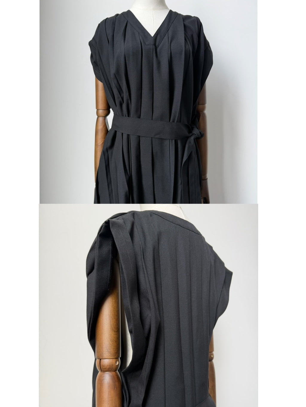 Comme Des Garcons Rei Kawakubo 1985 Paris collection runway-style pleated long robe dress