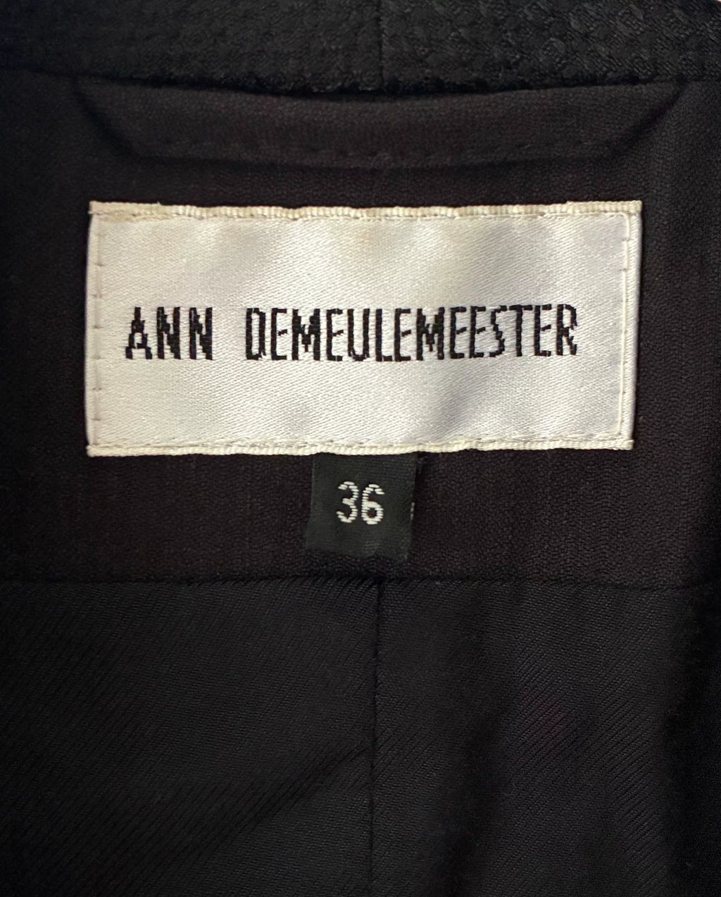 Ann Demeulemeester 97SS White Label Openwork Striped Lace-Up Jacket