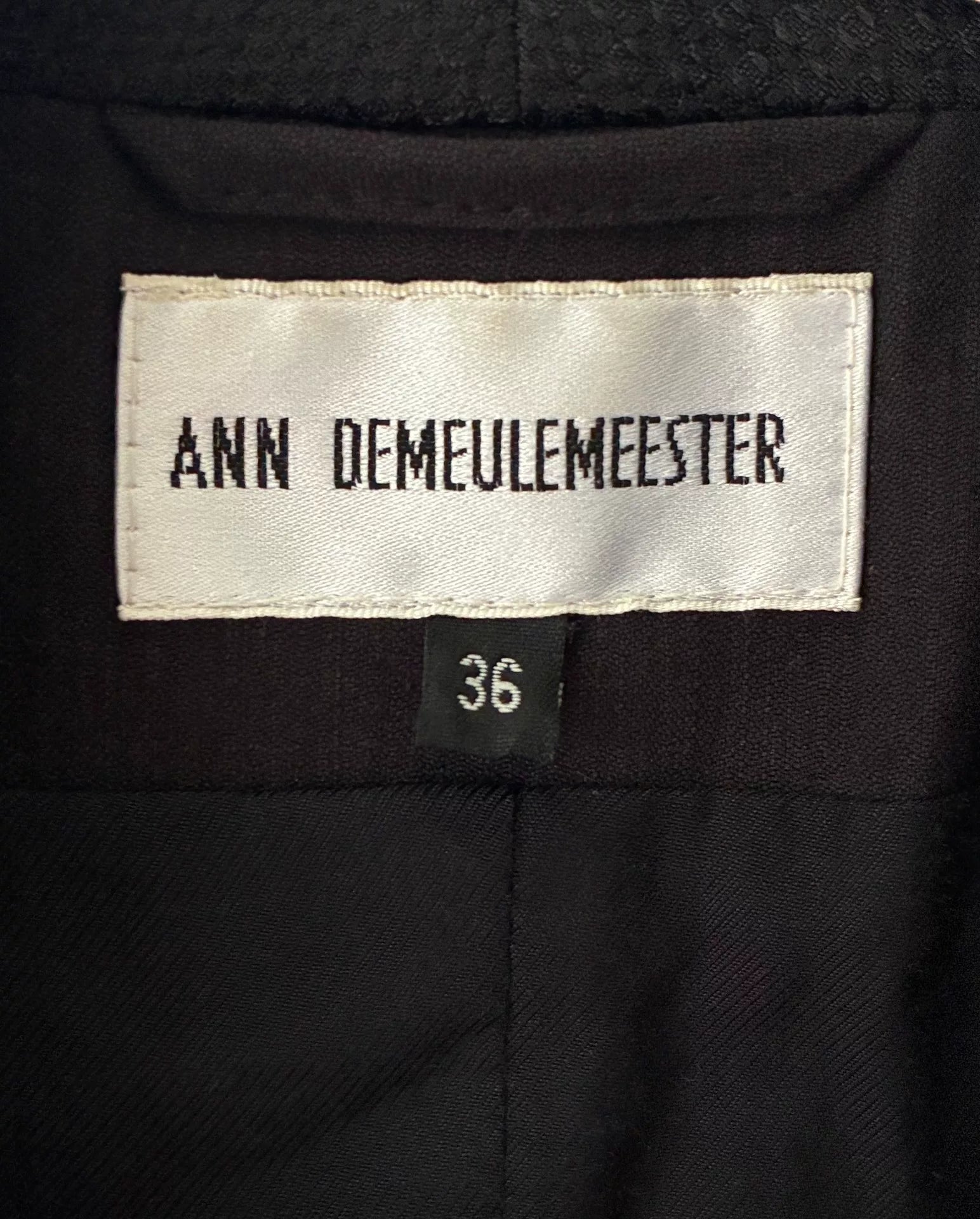 Ann Demeulemeester 97SS White Label Openwork Striped Lace-Up Jacket