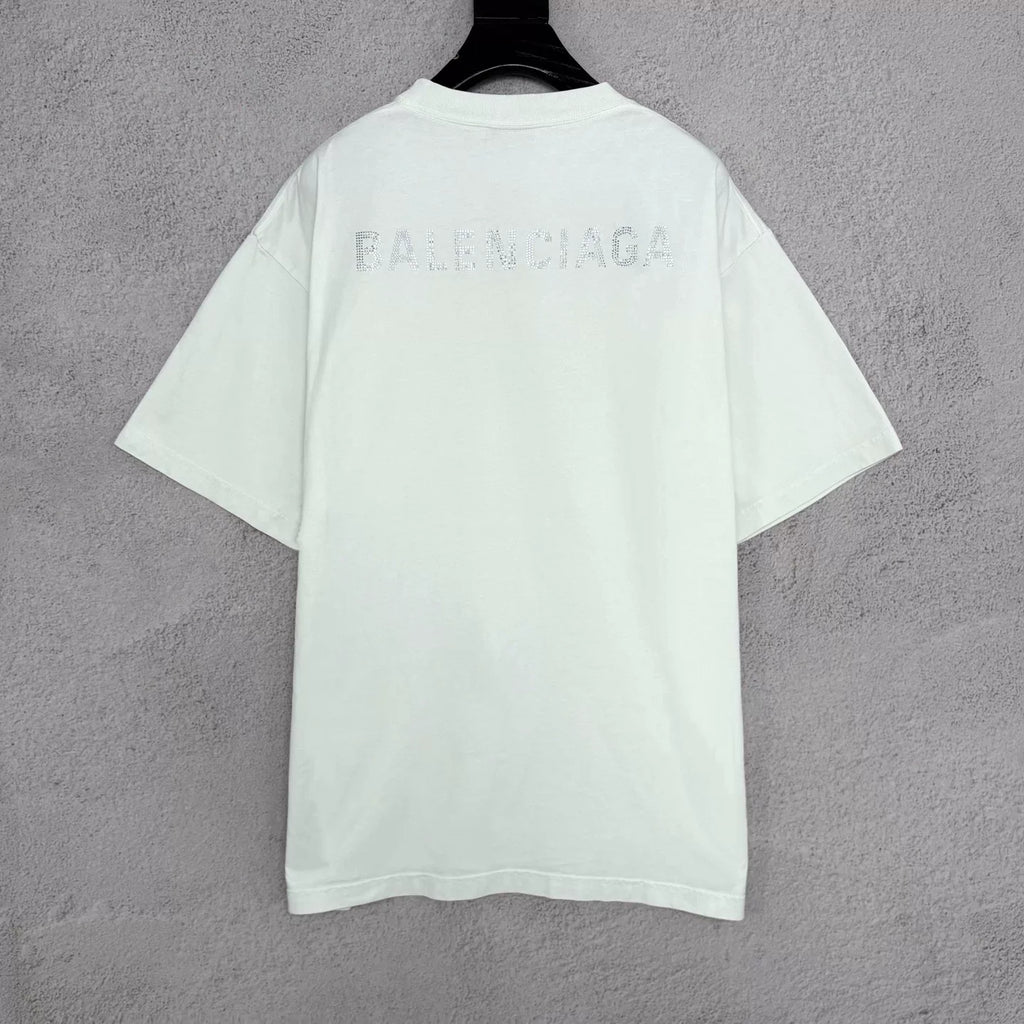 Balenciaga Washed Vintage Rhinestone T-Shirt