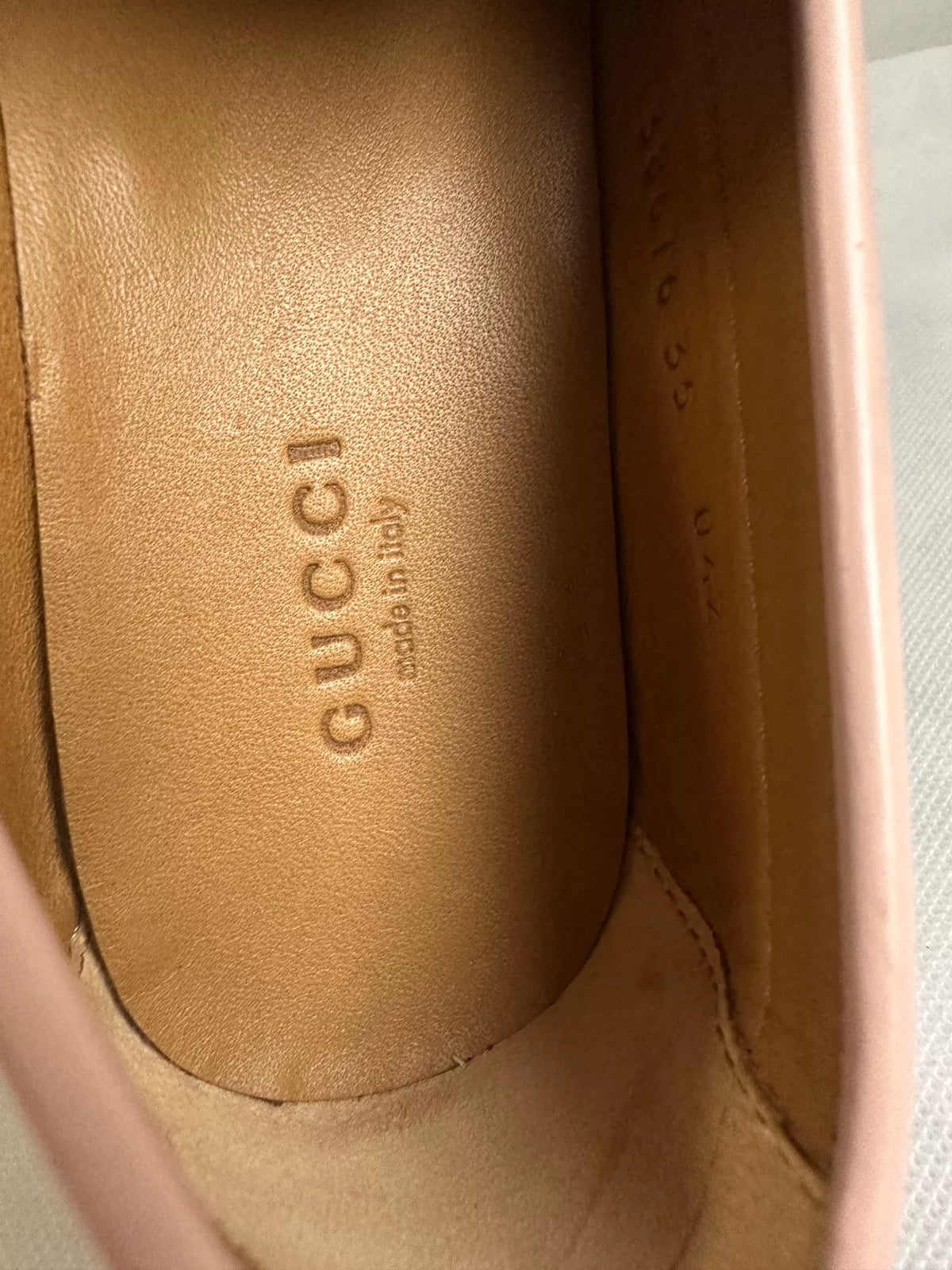 Gucci Pink Double G Logo Loafers