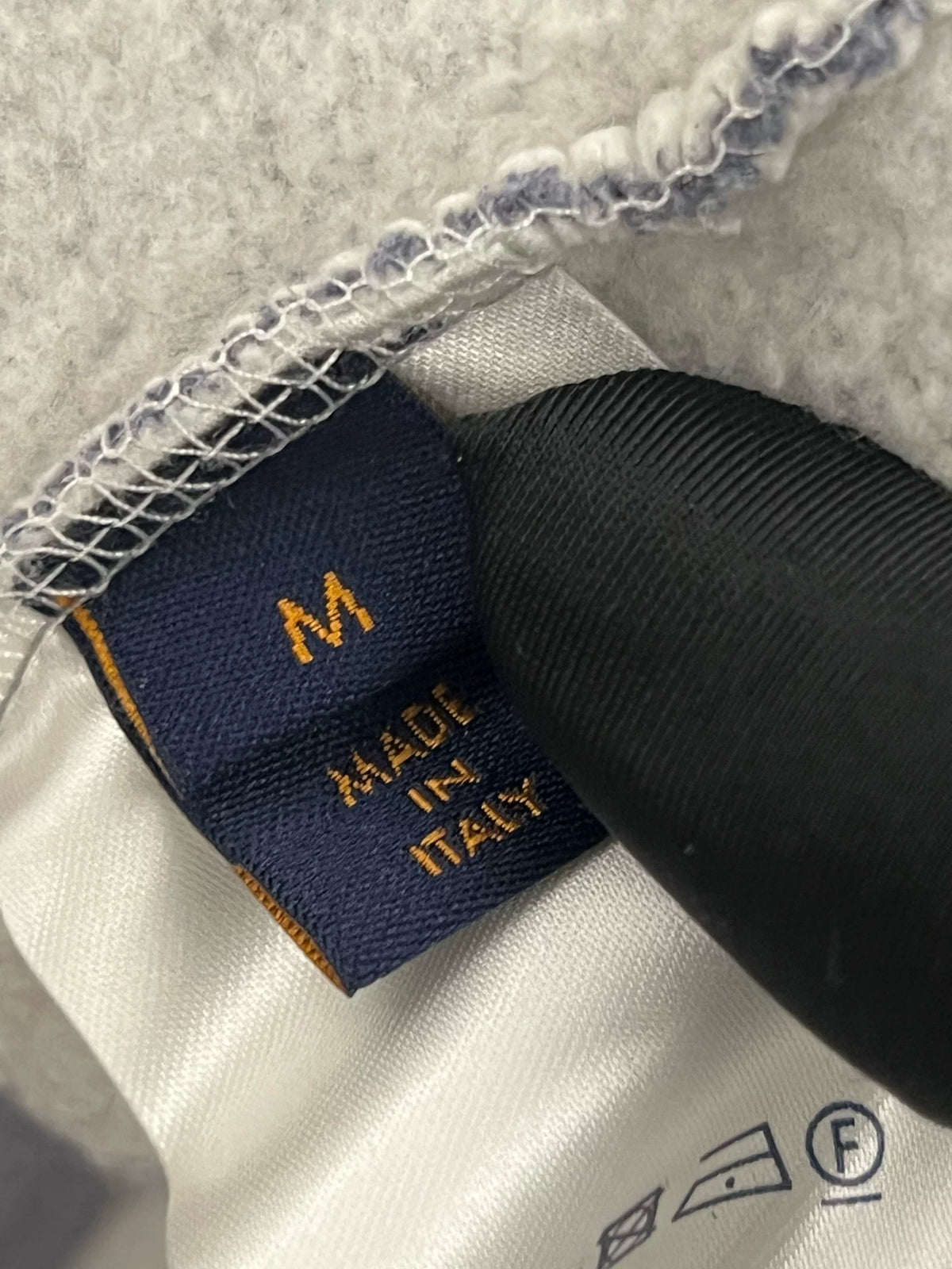 Louis Vuitton Grey Reversed Logo Raglan Fleece-Lined Sweater