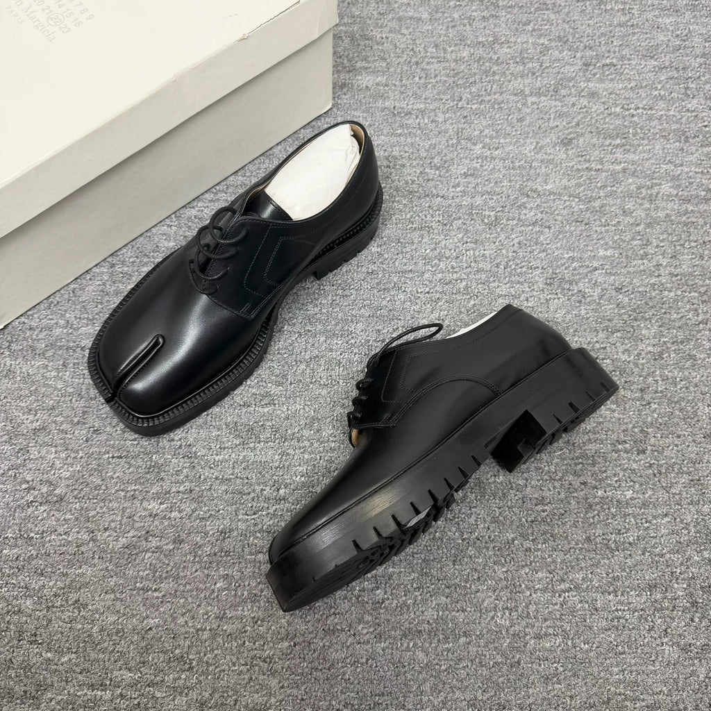 Maison Margiela Tabi Split Toe Chunky Sole Leather Loafers