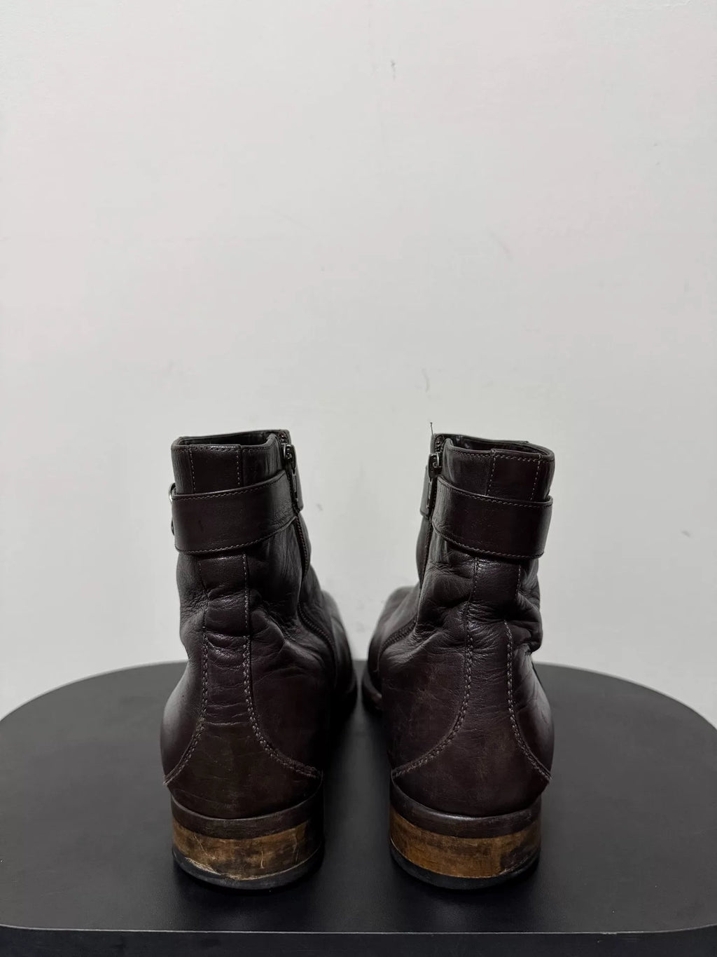Gucci Double G Zip-Up Dark Brown Boots by Tom Ford
