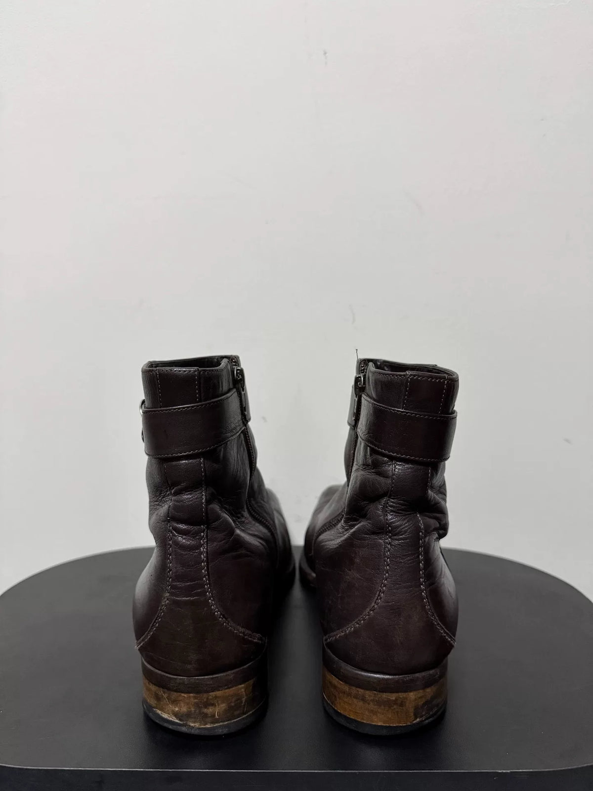 Gucci Double G Zip-Up Dark Brown Boots by Tom Ford