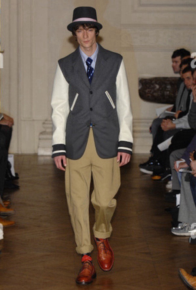 Junya Watanabe 08AW gun collar suit baseball jacket pilot leather jacket