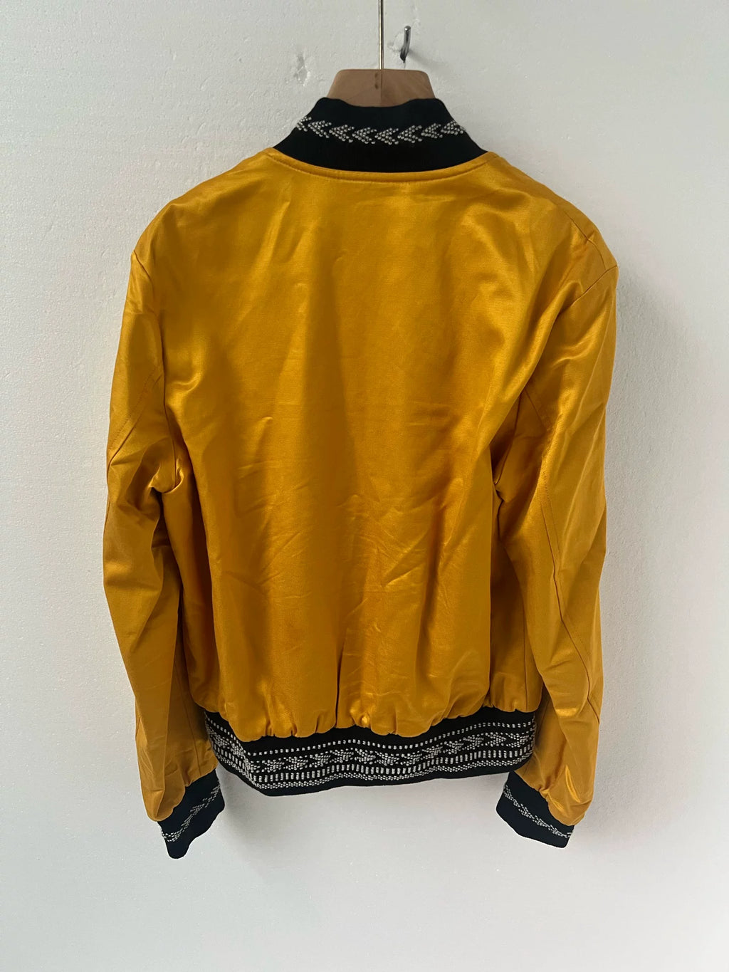 Saint Laurent Lauren Paris Varsity Yellow Jacket
