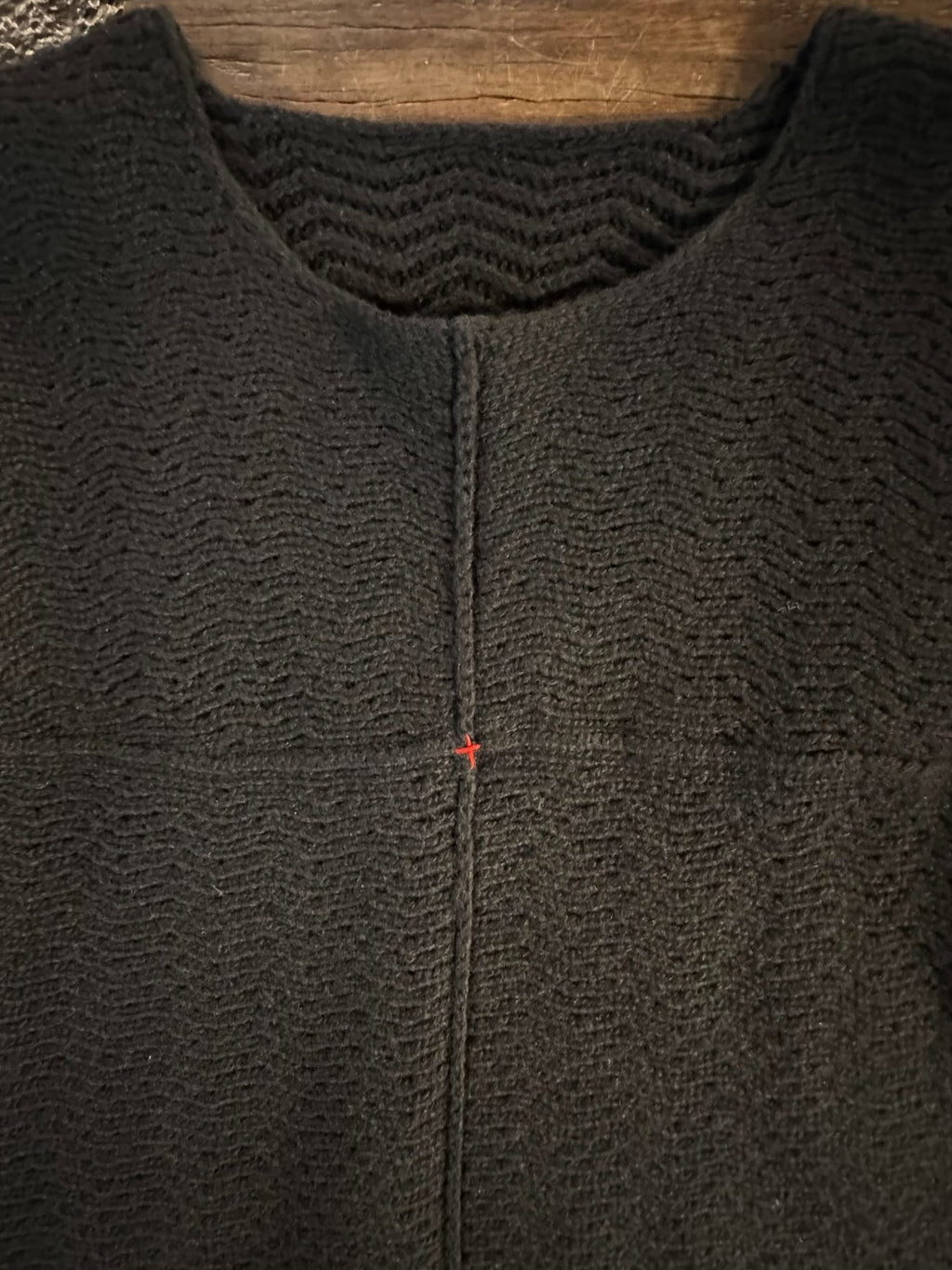 M.A+ FW17 Black Cross Wool Cashmere Crew Neck Sweater
