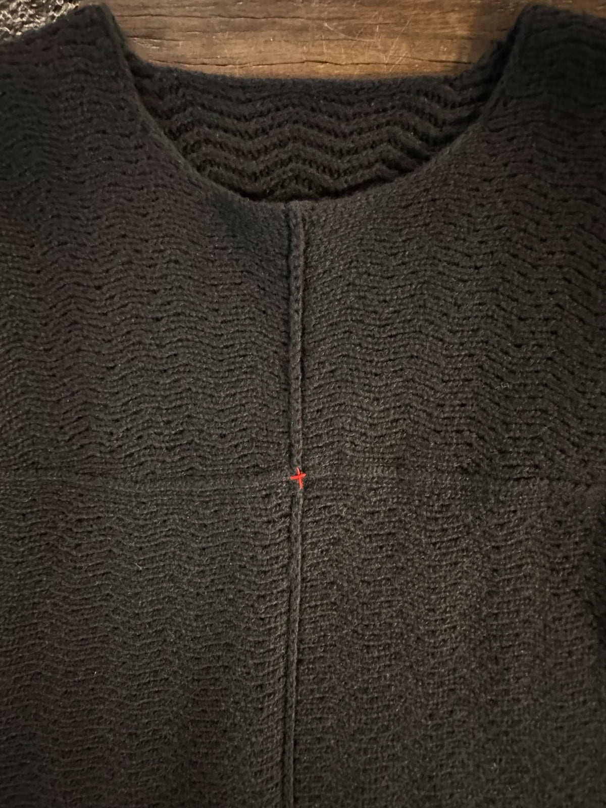 M.A+ FW17 Black Cross Wool Cashmere Crew Neck Sweater